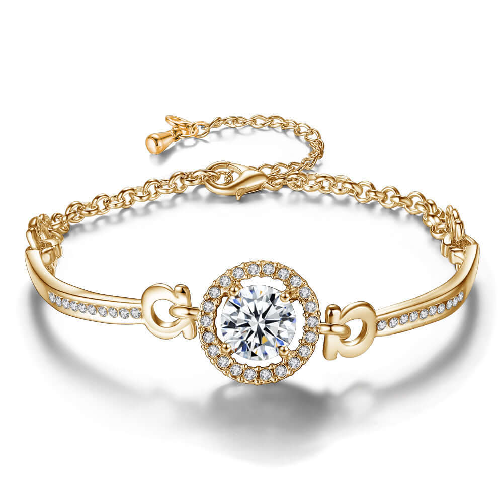 Pulsera de moda de circonitas para mujeres, estilo novias
