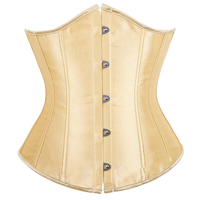 Smooth Short Five-button Satin Waist Cincher Corset