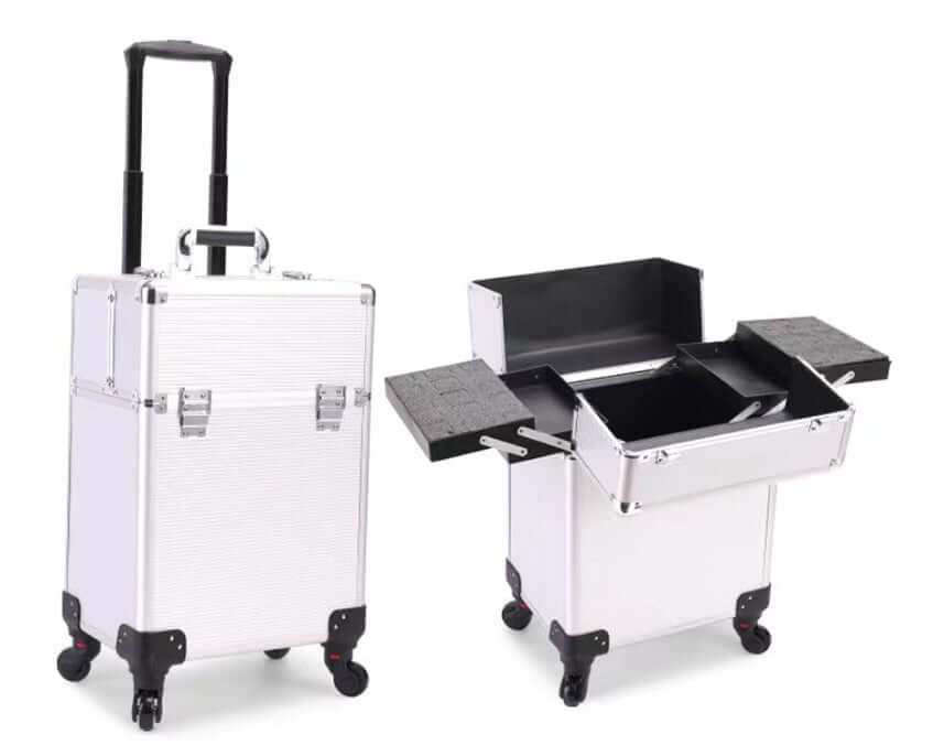 Caja de almacenamiento con ruedas para maquilladores