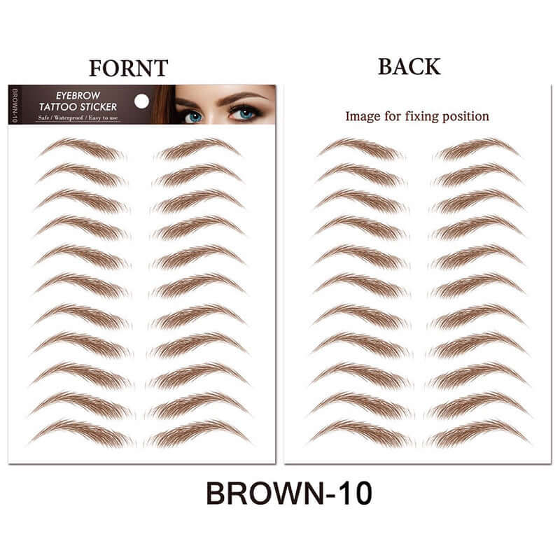 Adhesivo de tatuaje para cejas, cosmético impermeable de larga duración, pegatinas de cejas postizas