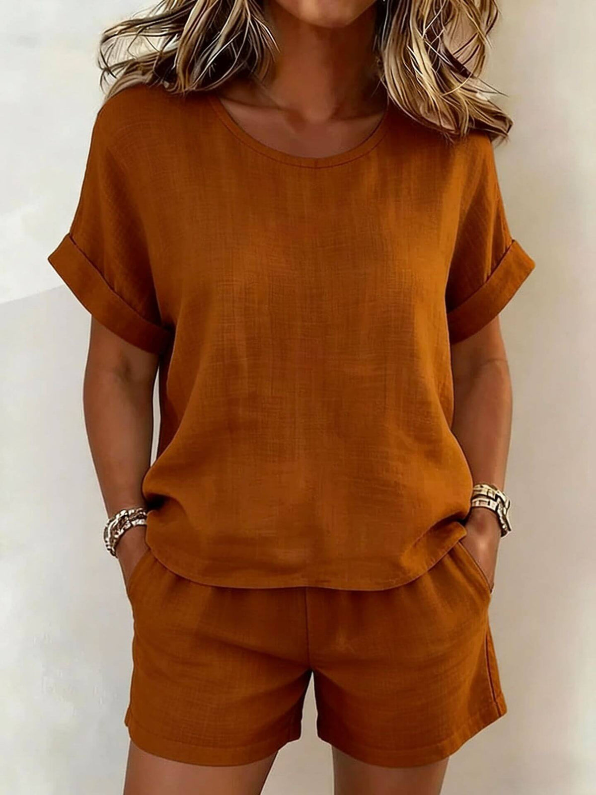 Conjunto casual de dos piezas para mujer
