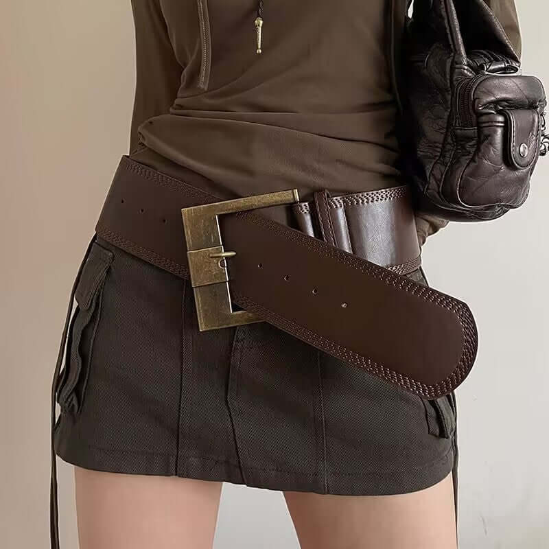 Conjunto femenino que realza la figura con cinturón llamativo — Segura y Chic