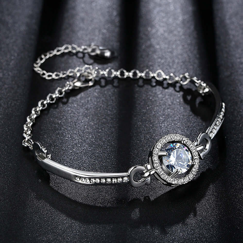 Pulsera de moda de circonitas para mujeres, estilo novias