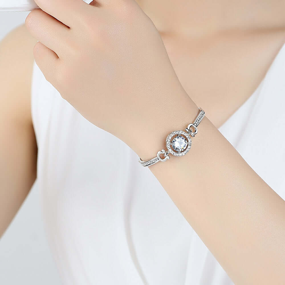 Pulsera de moda de circonitas para mujeres, estilo novias