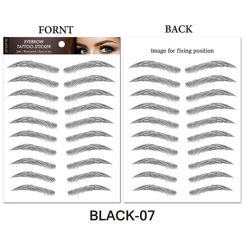 Adhesivo de tatuaje para cejas, cosmético impermeable de larga duración, pegatinas de cejas postizas