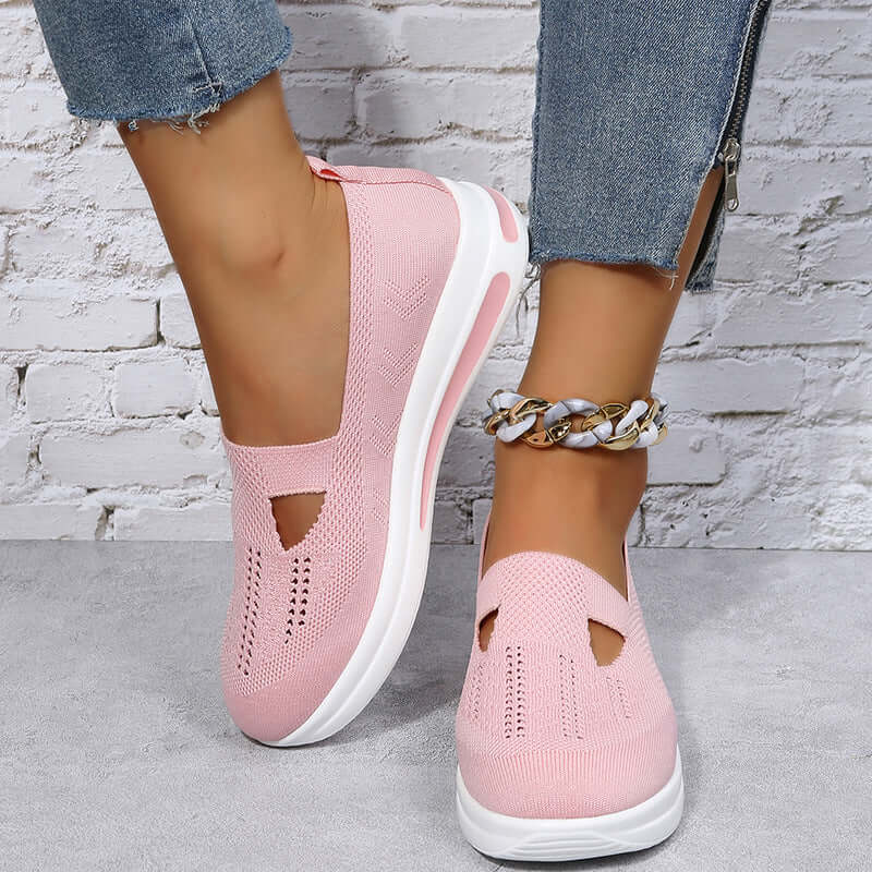 Flat Platform Wedge Casual Sneakers with thick sole