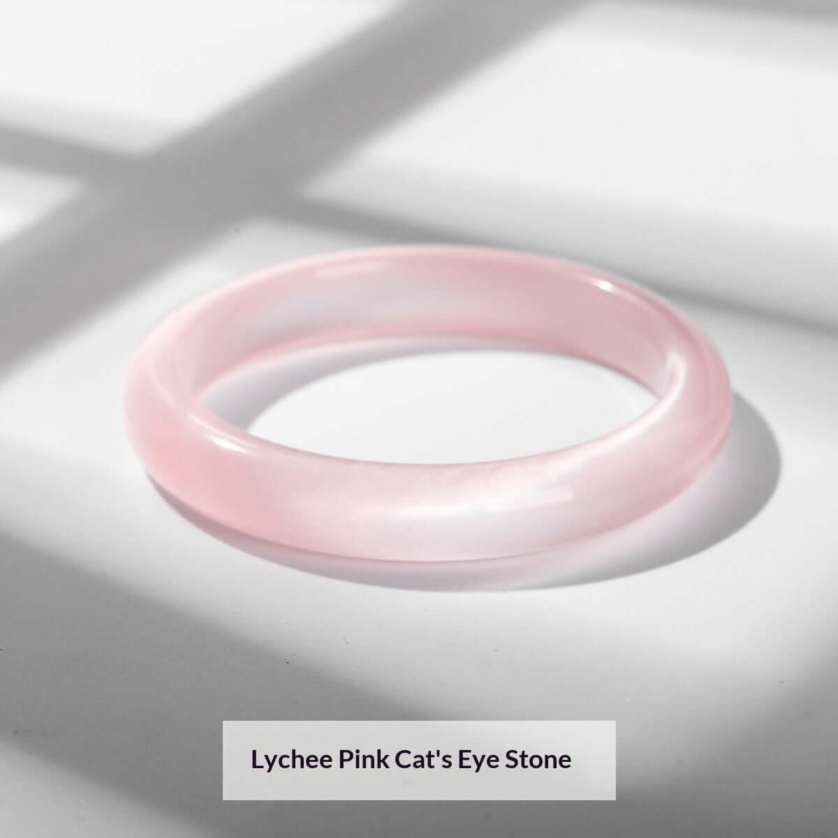Pulsera ojo de gato, luz de luna blanca de alta calidad, efecto hielo