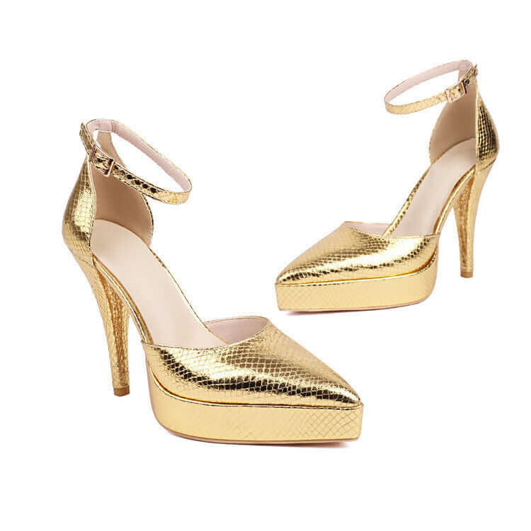 Sandalias de tacón alto con punta abierta para mujer — Calzado elegante de verano