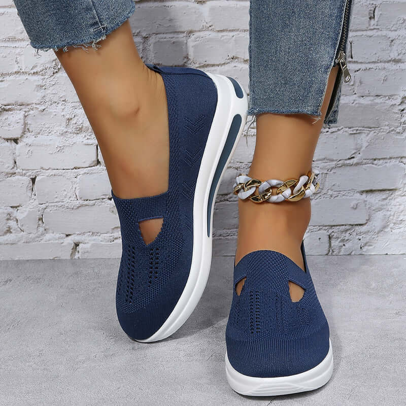 Flat Platform Wedge Casual Sneakers with thick sole