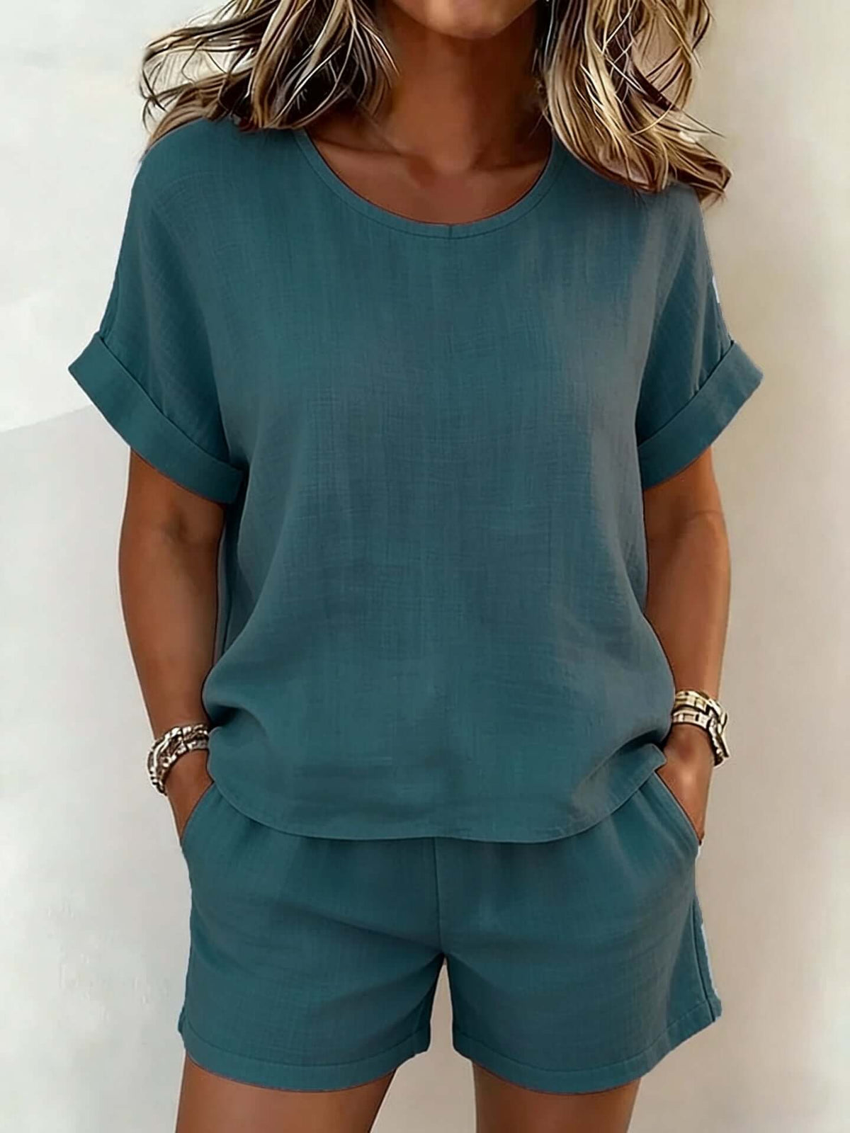 Conjunto casual de dos piezas para mujer