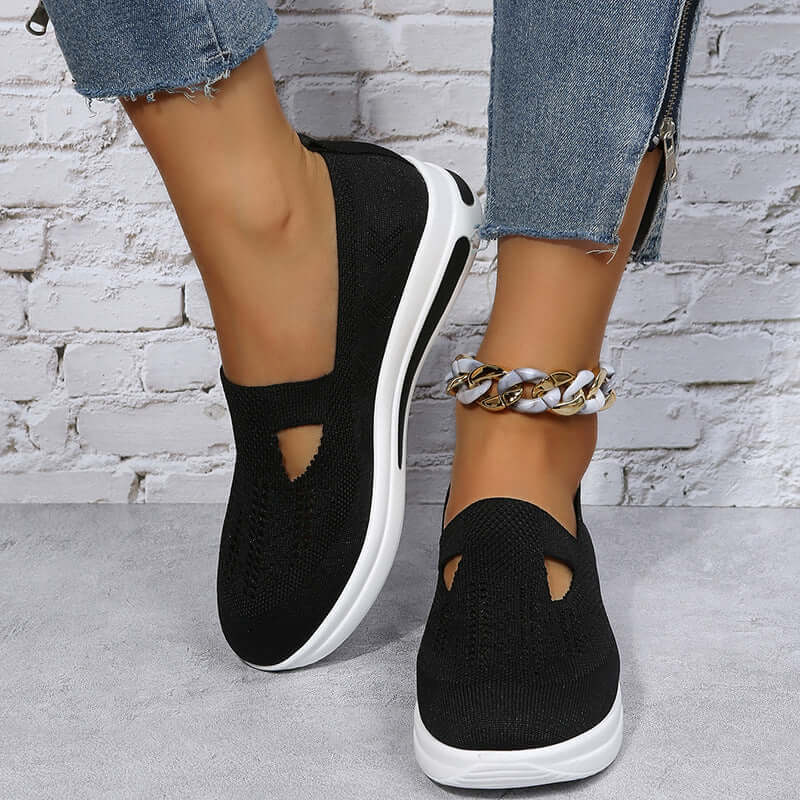 Flat Platform Wedge Casual Sneakers with thick sole