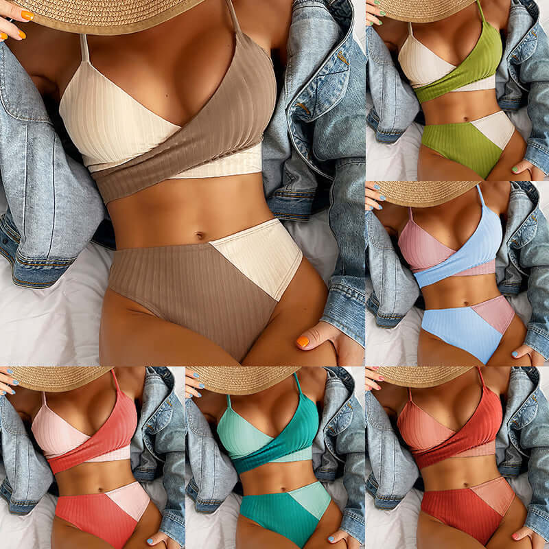 Traje de baño bikini patchwork