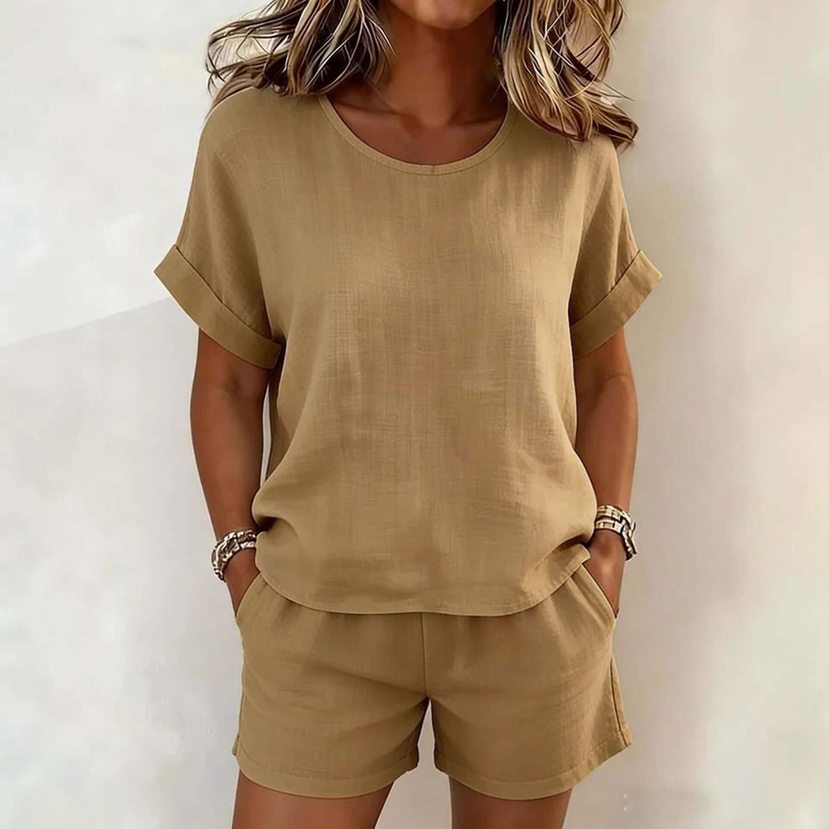 Conjunto casual de dos piezas para mujer