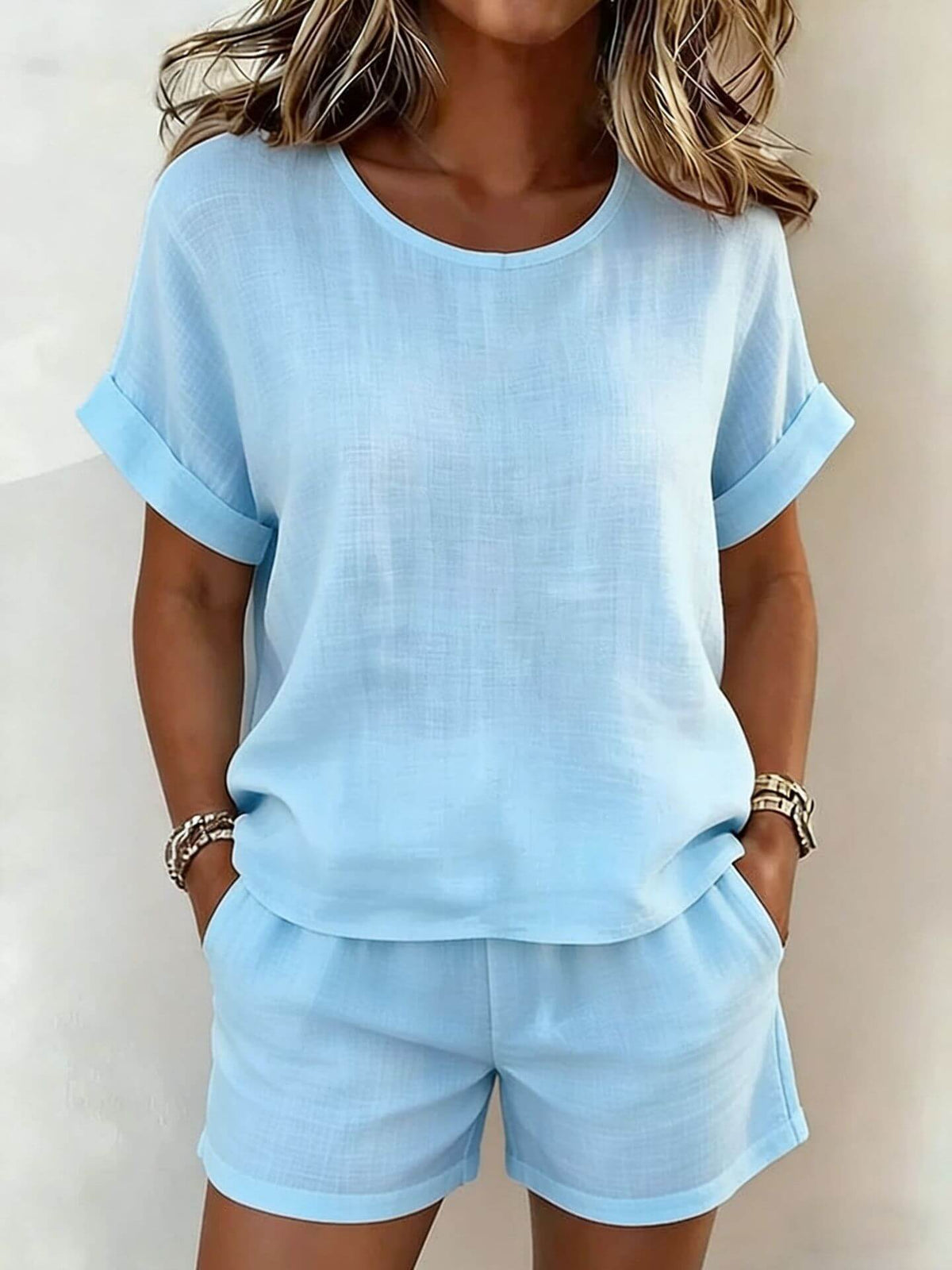 Conjunto casual de dos piezas para mujer