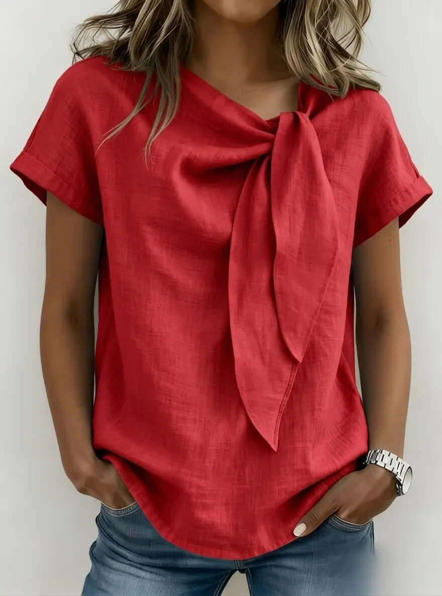 Camiseta casual de manga corta de verano para mujer