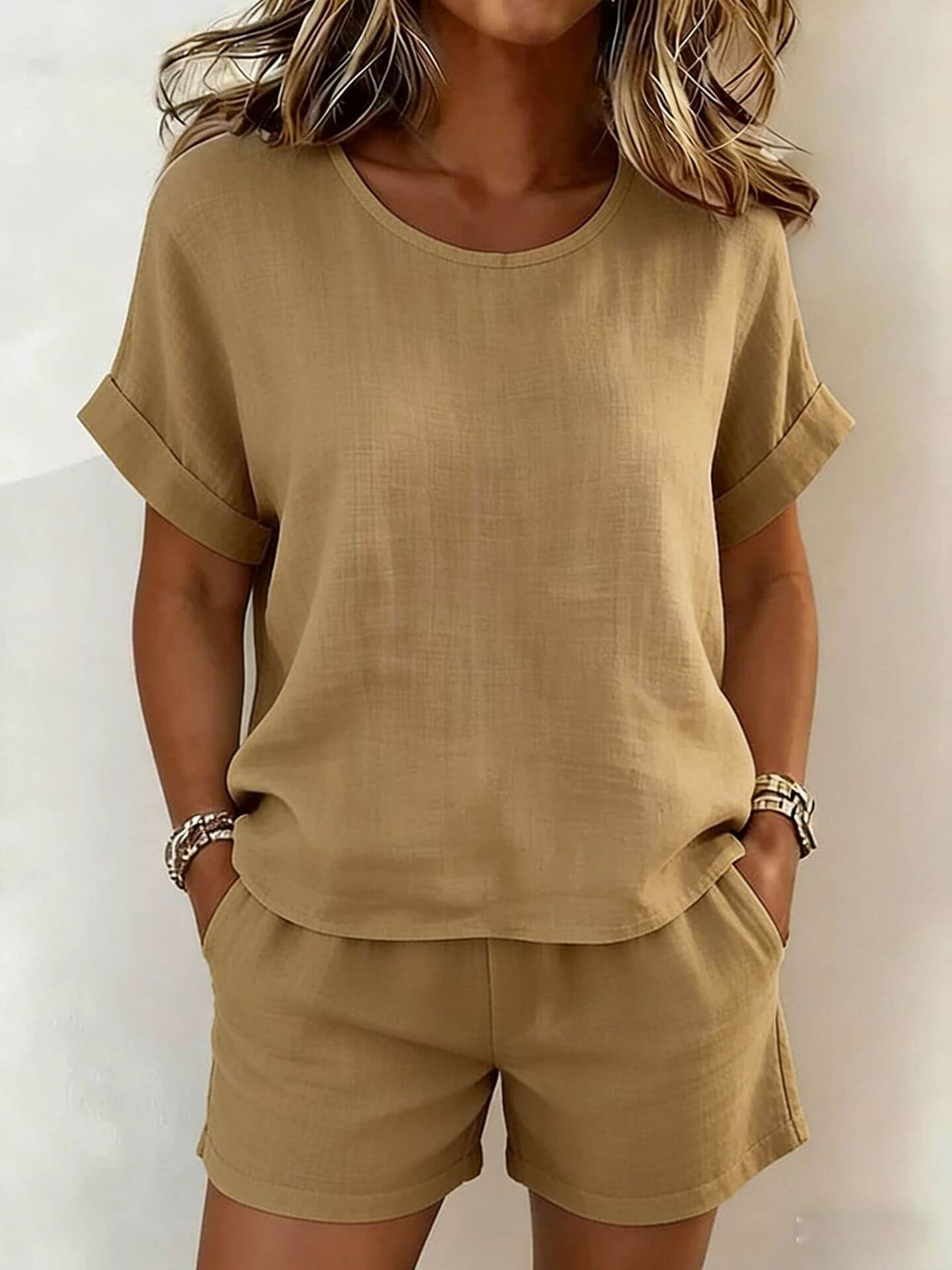 Conjunto casual de dos piezas para mujer
