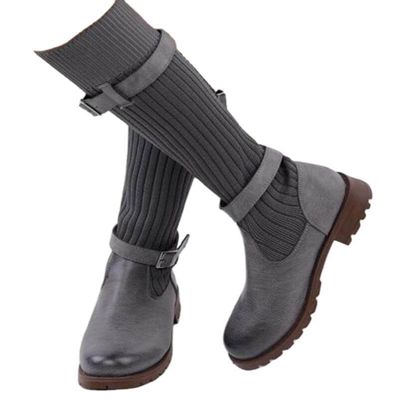 European and American Medium tube wool boots