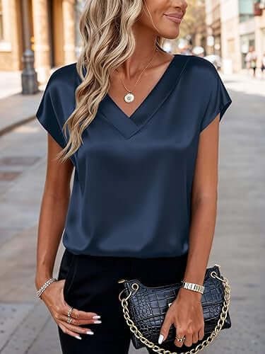 Women's Business V-Neck Casual Pullover Top