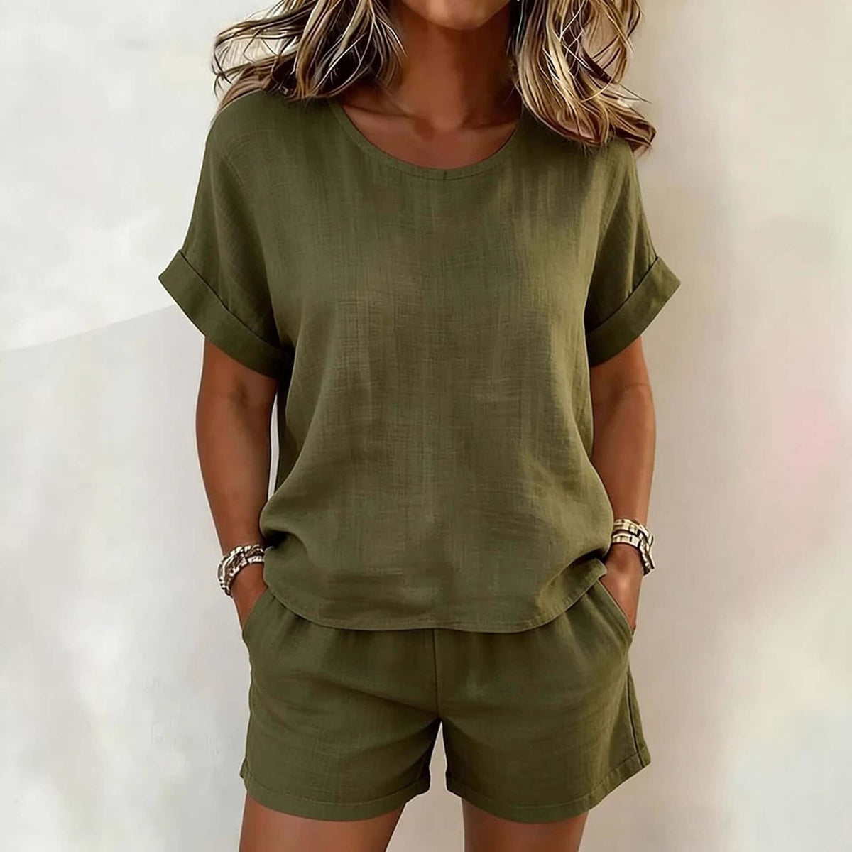 Conjunto casual de dos piezas para mujer