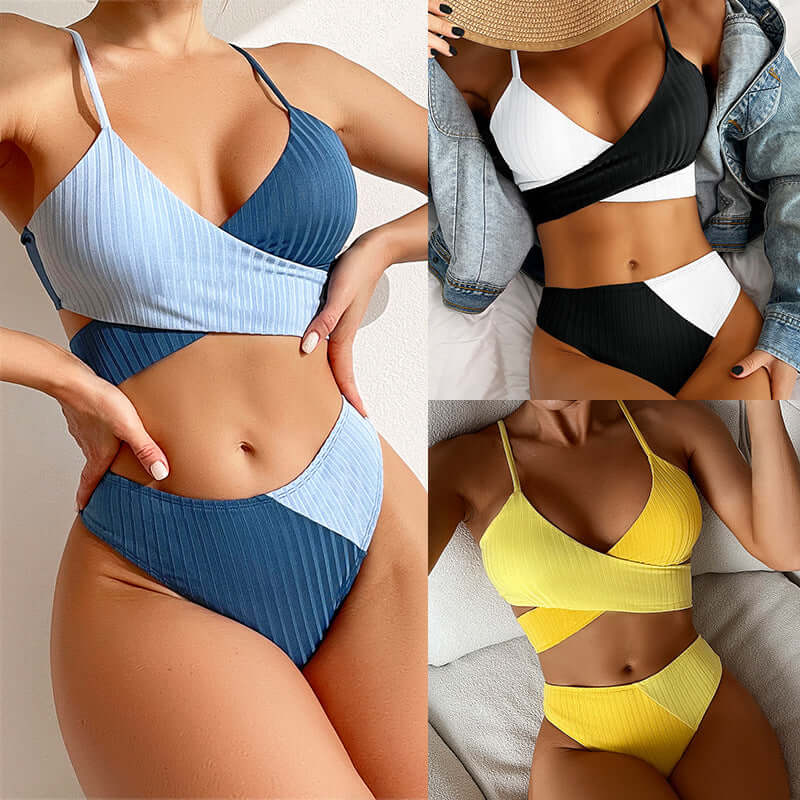 Traje de baño bikini patchwork