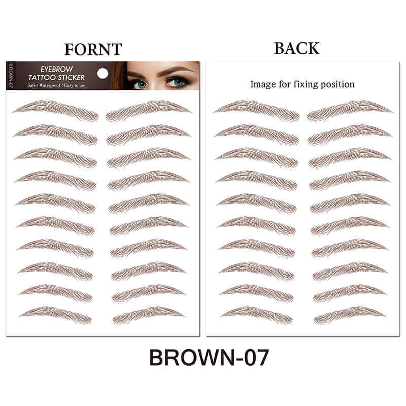 Adhesivo de tatuaje para cejas, cosmético impermeable de larga duración, pegatinas de cejas postizas