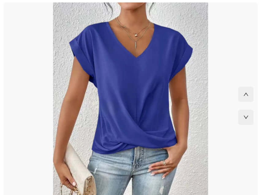 Camiseta de mujer casual de verano con nudo irregular