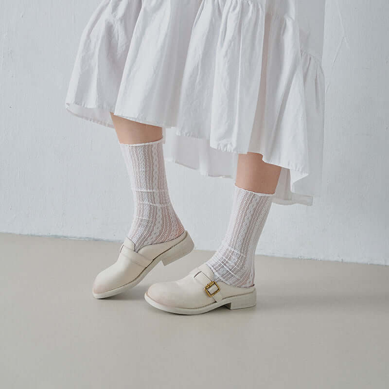 Ladies Block Heel Backless Shoes — Comfortable Stylish Everyday Footwear
