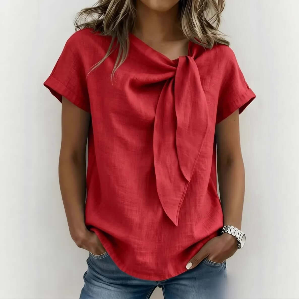 Camiseta casual de manga corta de verano para mujer