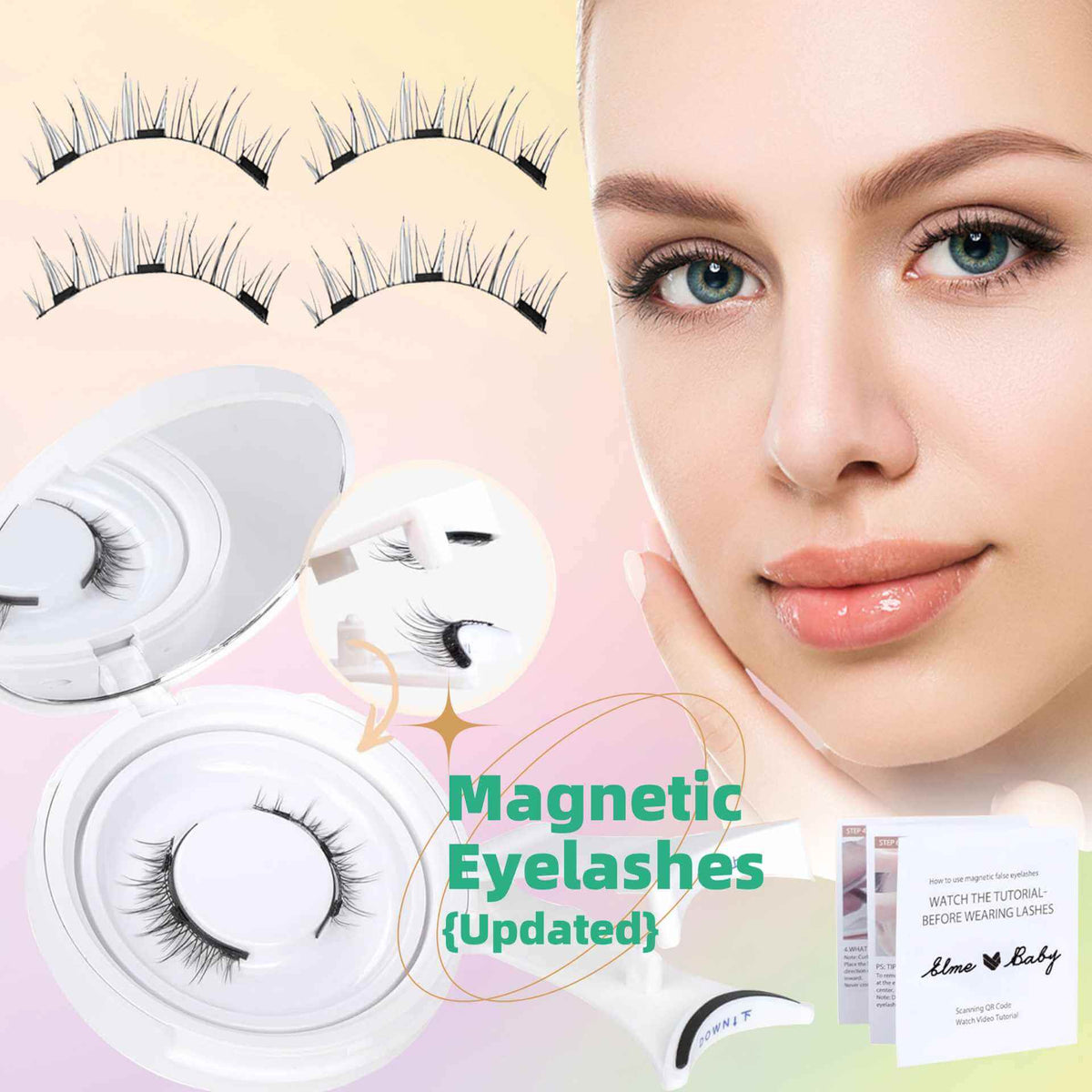 Natural Eyelashes Magnetic Suction