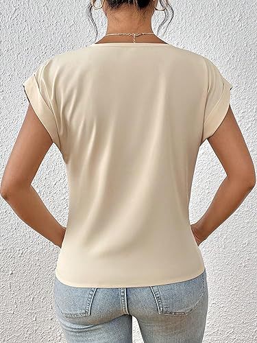 Camiseta de mujer casual de verano con nudo irregular