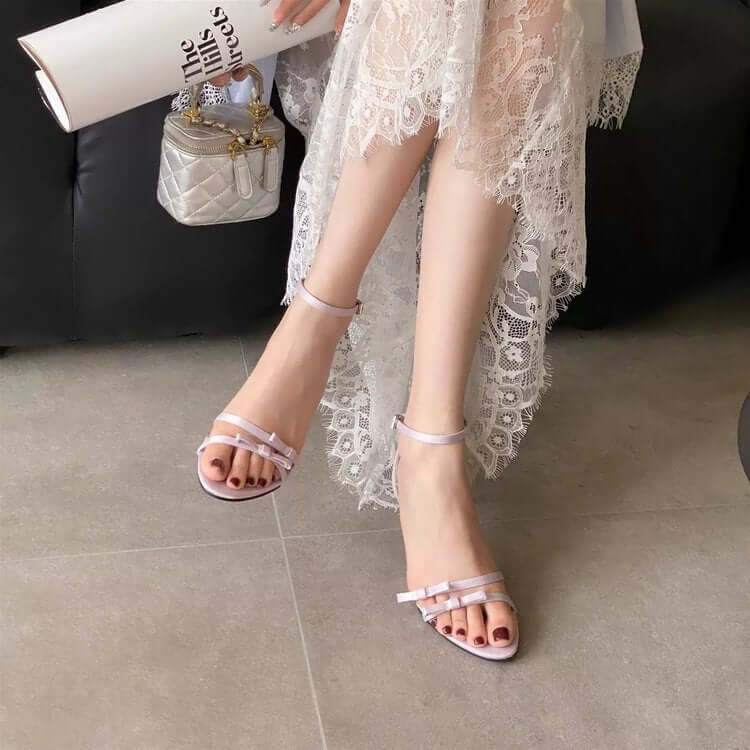 Ladies sharp point slender heel