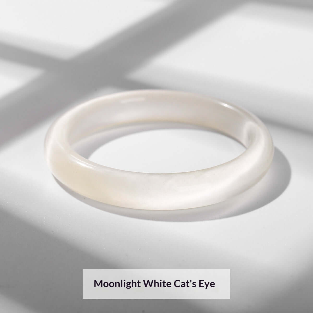 Pulsera ojo de gato, luz de luna blanca de alta calidad, efecto hielo