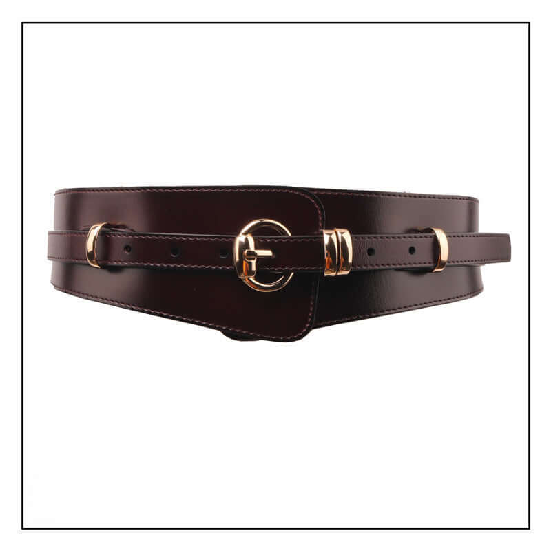 Fashion Coat With A Wide Waist Belt