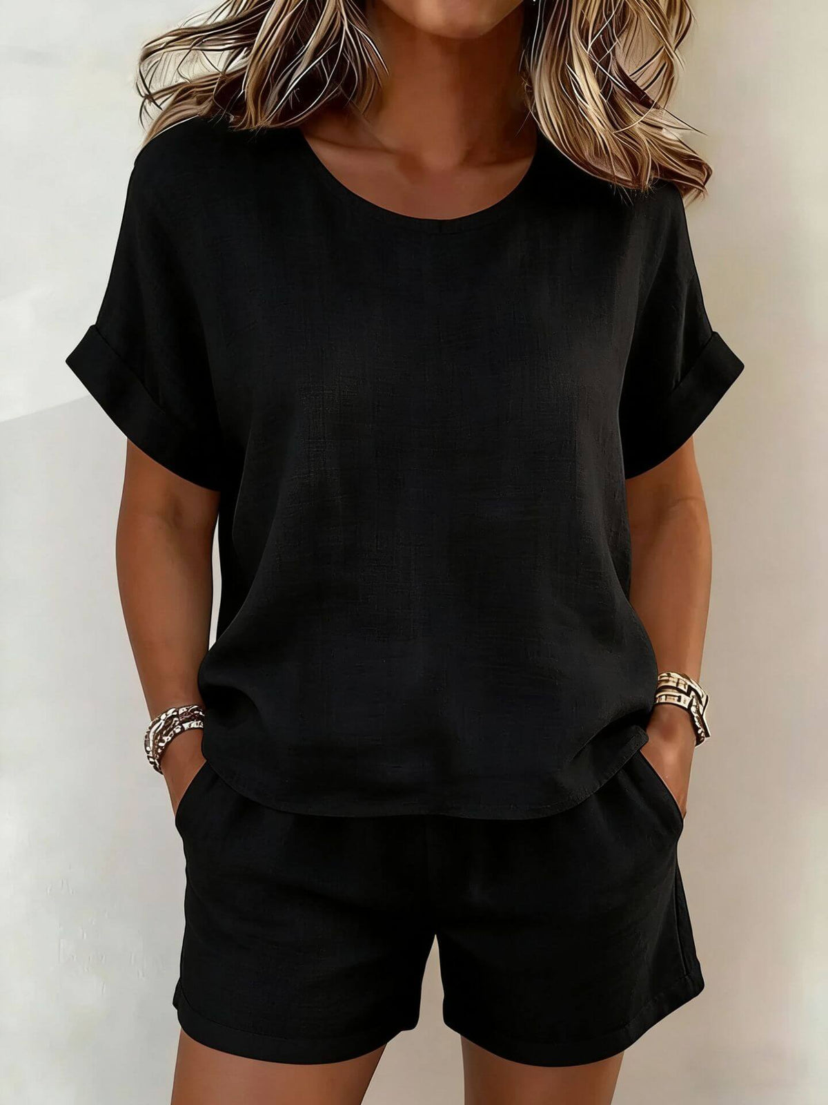 Conjunto casual de dos piezas para mujer