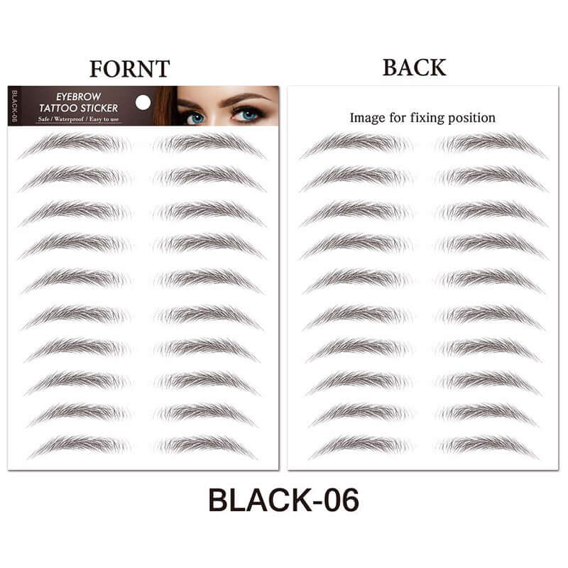 Adhesivo de tatuaje para cejas, cosmético impermeable de larga duración, pegatinas de cejas postizas