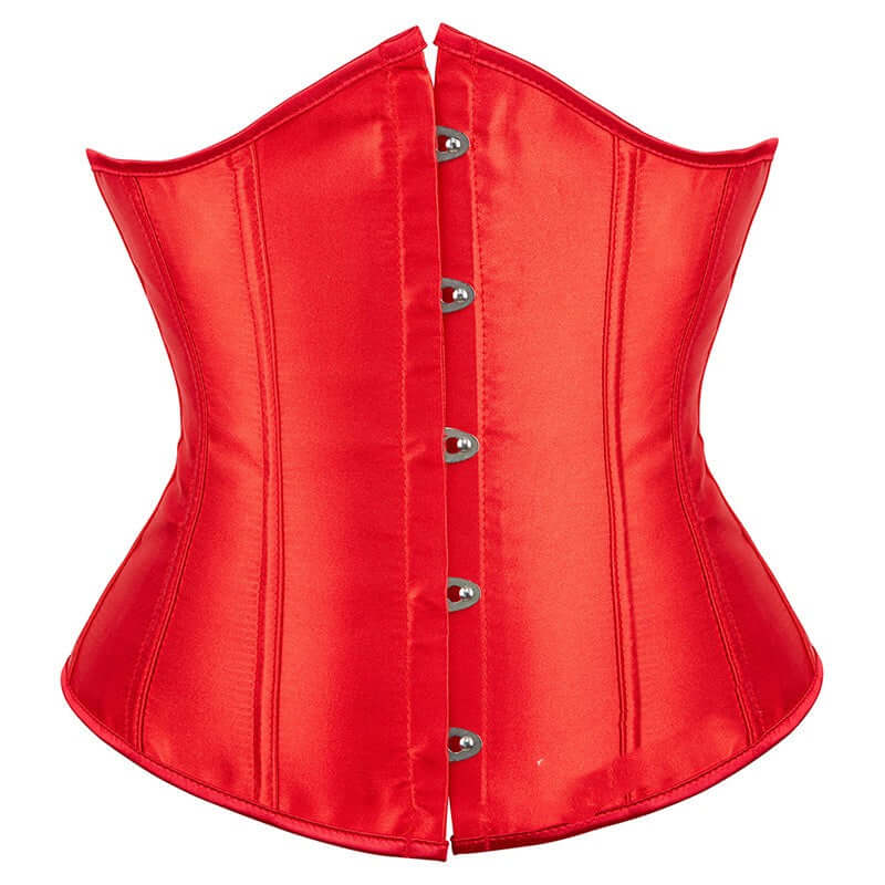 Smooth Short Five-button Satin Waist Cincher Corset