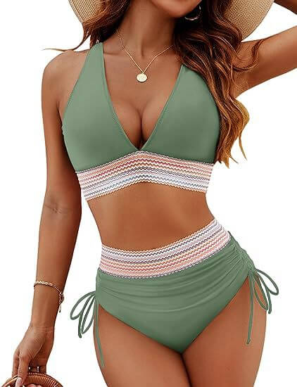 Women's Fashion High Waist Bikini Split Suit