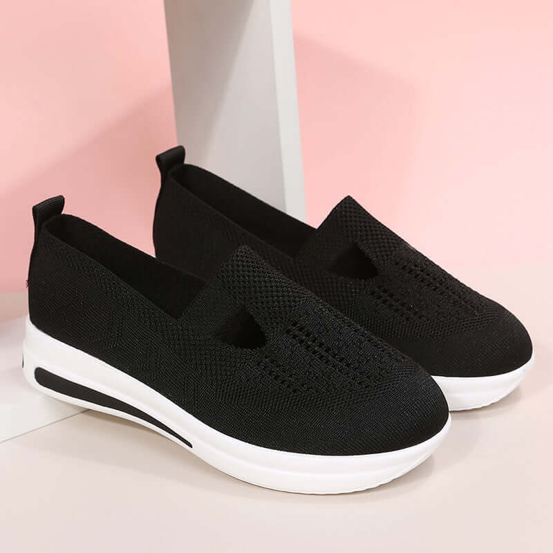 Flat Platform Wedge Casual Sneakers with thick sole