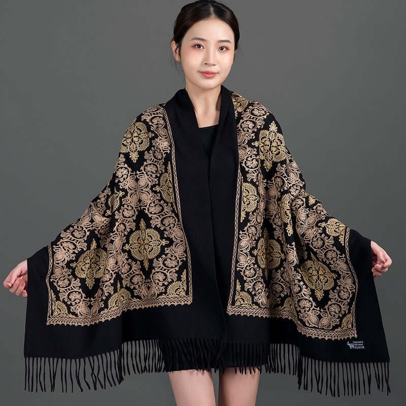 Women's Crown-Embroidered Versatile Scarf