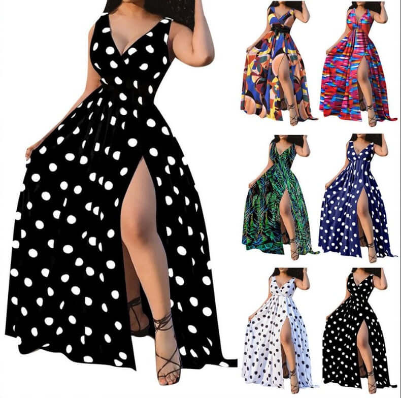 Vestidos de Fiesta Sexy para Mujer con Cinturón y Abertura