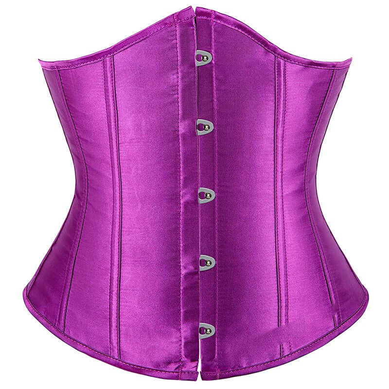 Smooth Short Five-button Satin Waist Cincher Corset